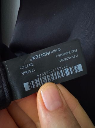 Camiseta Zara Negra Manga 3/4