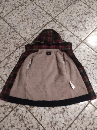 Gilet Smanicato donna Tartan Lana Sherpa