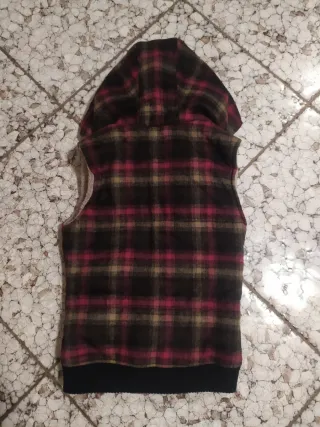 Gilet Smanicato donna Tartan Lana Sherpa