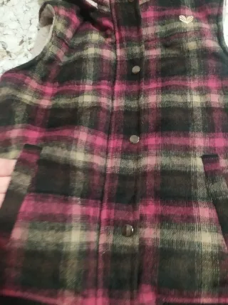 Gilet Smanicato donna Tartan Lana Sherpa