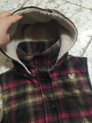 Gilet Smanicato donna Tartan Lana Sherpa