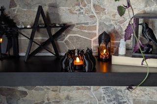 Porta-velas Gatos Negros