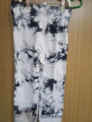 Leggings Tie-Dye Blanco y Negro