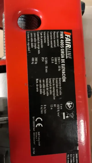 Polipasto 200 kg / 400 kg