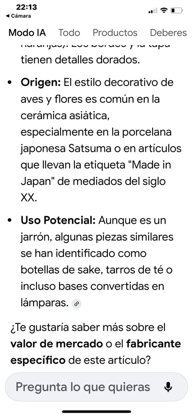 Botella de sake de porcelana china