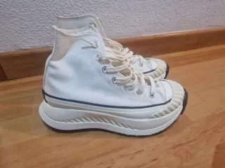 Converse plataforma negras talla 36 unisex