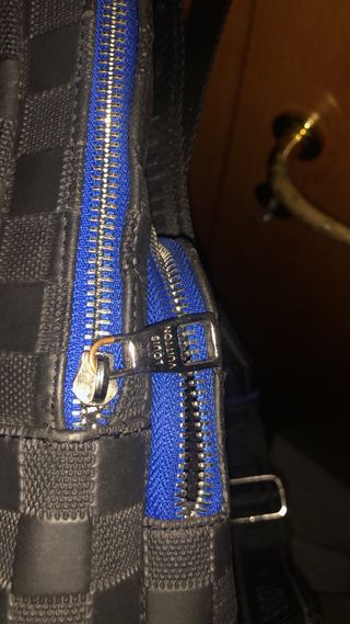 Borsello tracolla LV checker nero blu guardare fot