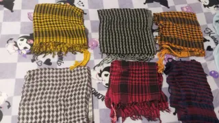 Pañuelos Palestinos Keffiyeh Negro y Amarillo