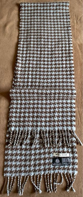 Bufanda Amitie Lana Virgen Marrón Gris