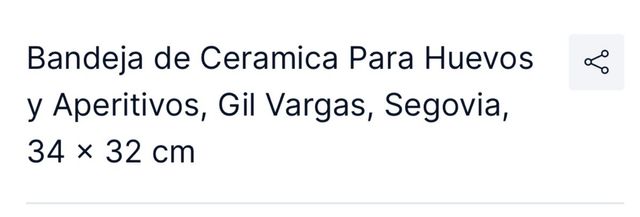 Plato grande aperitivos y huevos cerámica marrón