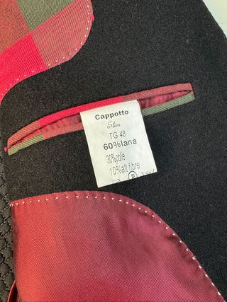 Cappotto Uomo Blue Line Nero Taglia 48