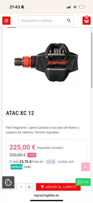 Pedales TIME ATAC XC 12 MTB Gravel mtb