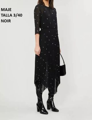 VESTIDO - MAJE - TALLA 3/40 - NOIR - NUEVO