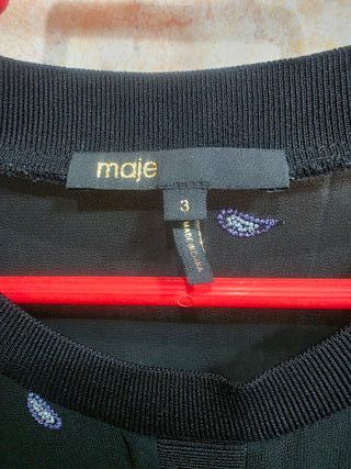 VESTIDO - MAJE - TALLA 3/40 - NOIR - NUEVO