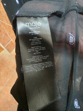 VESTIDO - MAJE - TALLA 3/40 - NOIR - NUEVO