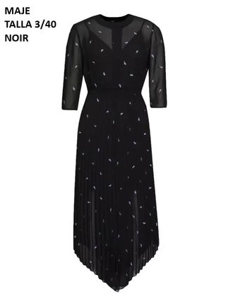 VESTIDO - MAJE - TALLA 3/40 - NOIR - NUEVO