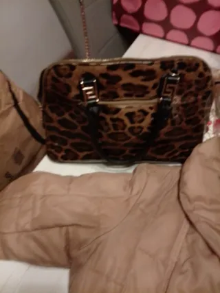 Cortefiel Anorak y Bolso Beige/Marrón