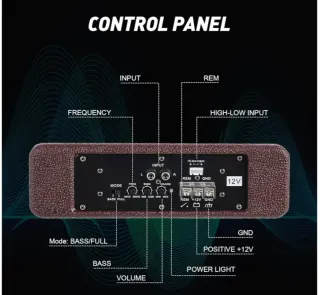 Subwoofer Activo Coche Negro 8 Pulgadas