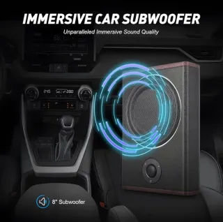 Subwoofer Activo Coche Negro 8 Pulgadas