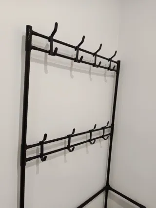 Organizador Perchero Zapatero Negro Gris