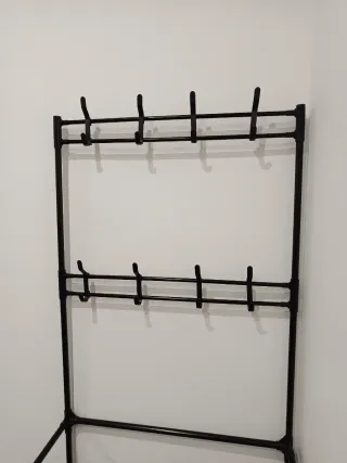 Organizador Perchero Zapatero Negro Gris