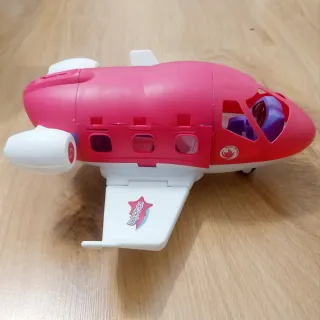 Avión de juguete rosa rueda se abre y se plega