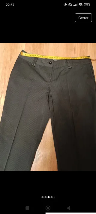 Pantalón vestir rayas K Woman talla 40 gris