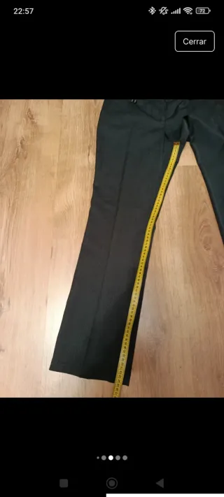 Pantalón vestir rayas K Woman talla 40 gris