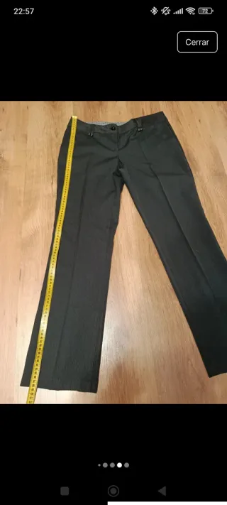 Pantalón vestir rayas K Woman talla 40 gris