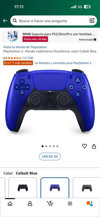 Mando DualSense PS5 Cobalt Blue