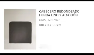 Cabecero de cama Zara Home lino GRIS