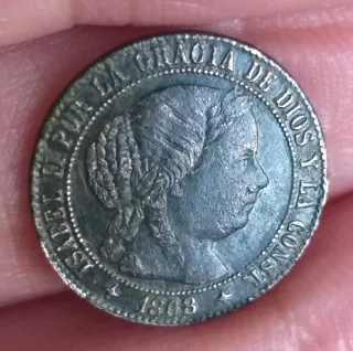 Moneda 1/2 Céntimo Escudo 1868
