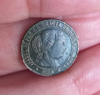 Moneda 1/2 Céntimo Escudo 1868