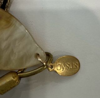 Colgante BySus hoja dorada y blanca