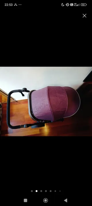 Carro de bebé morado