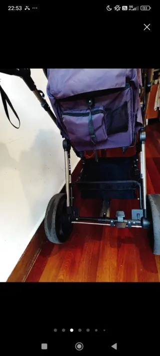 Carro de bebé morado