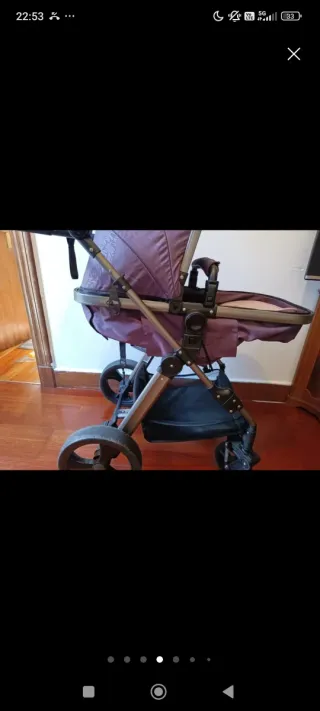 Carro de bebé morado