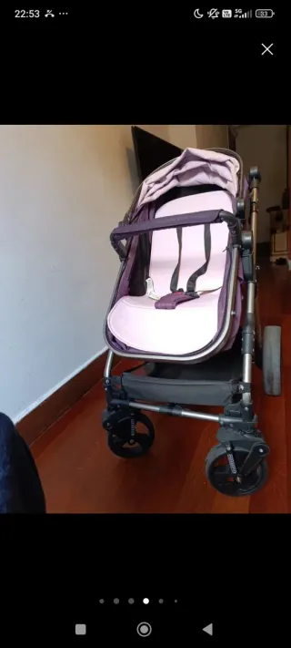 Carro de bebé morado