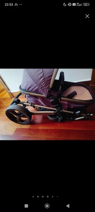 Carro de bebé morado