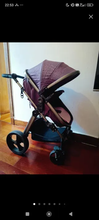 Carro de bebé morado