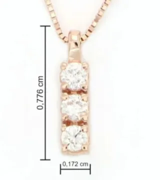 Collar y colgante de diamantes en oro 18k