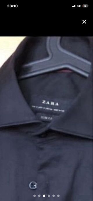 Camisa Zara Negra Talla S