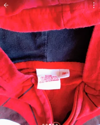 Sudadera Spiderman con cremallera 5-6 años