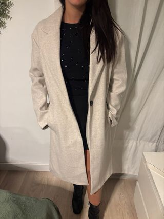 Cappotto lungo donna crudo