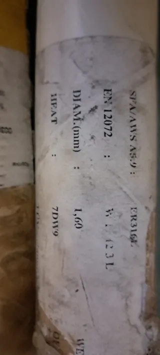 Varillas soldadura TIG Inox