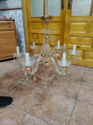 Lámpara de techo plateada