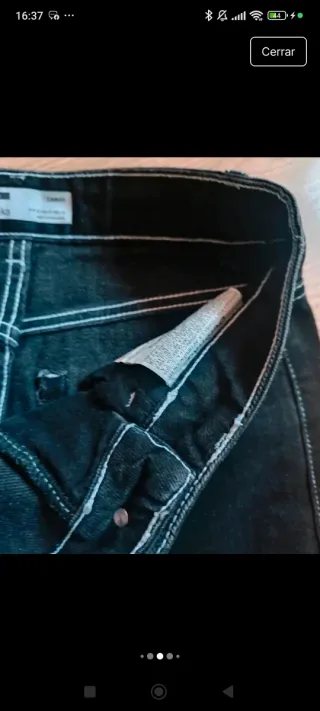 Pantalón Cargo Bershka Negro Talla XS