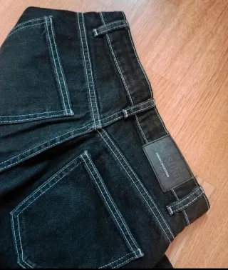 Pantalón Cargo Bershka Negro Talla XS
