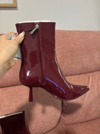 Botín Bershka Burdeos Talla 36