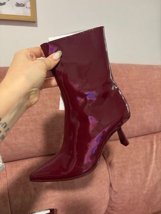 Botín Bershka Burdeos Talla 36